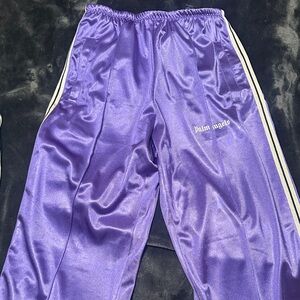 Palm Angels Kids Shiny Purple Joggers
